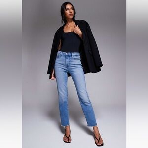 Good American Light Blue Straight Leg Jeans